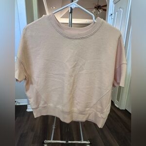 SO Women's Light Pink Short Sleeve Sweatshirt